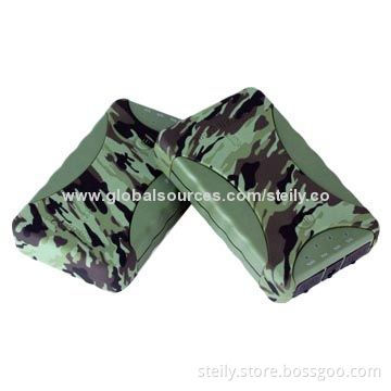 Waterproof/Dropproof Camo 12600mAh Power Bank for iPhone, Samsung, Tablet PC and Other Smart Device